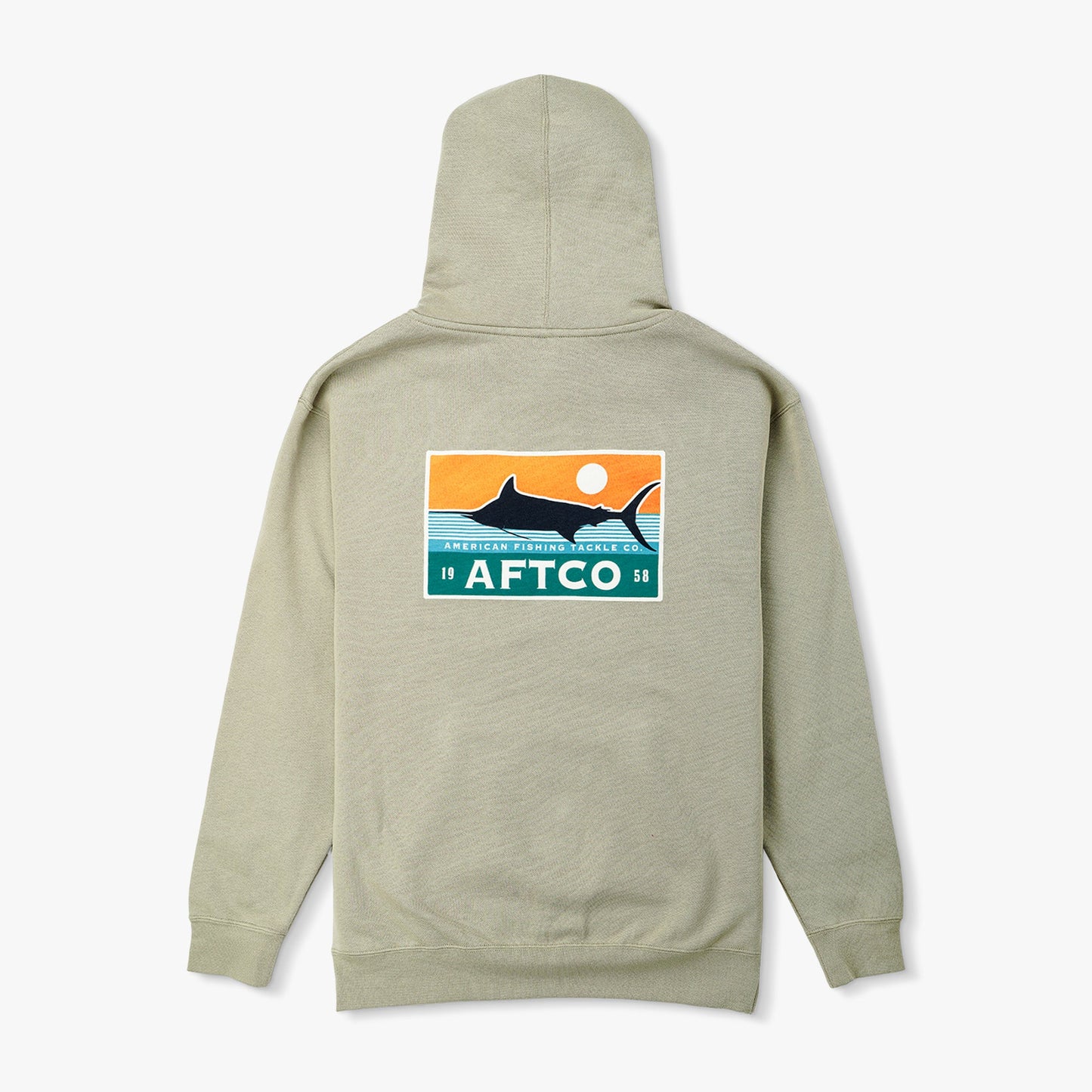 AFTCO Off The Record Mens Pullover Hoodie Cement