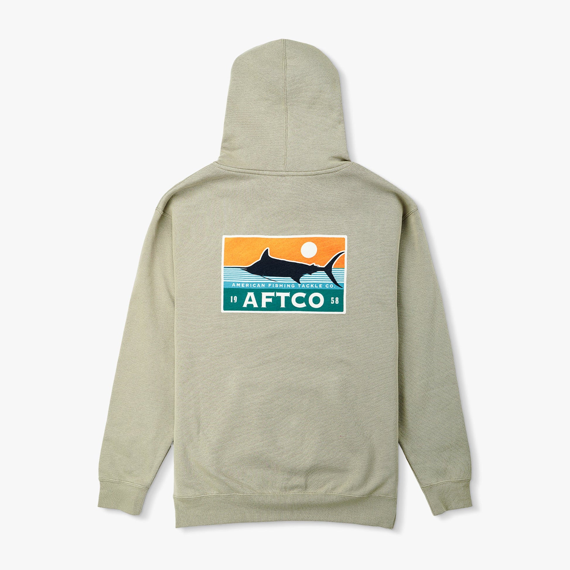 AFTCO Off The Record Mens Pullover Hoodie Cement