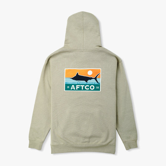 AFTCO Off The Record Mens Pullover Hoodie Cement