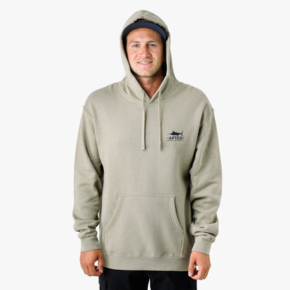 AFTCO Off The Record Mens Pullover Hoodie Cement