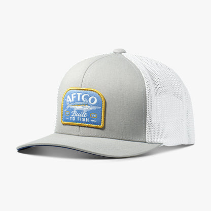 AFTCO Trilogy Fishing Trucker Hat Silver