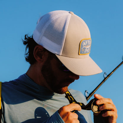 AFTCO Trilogy Fishing Trucker Hat Silver
