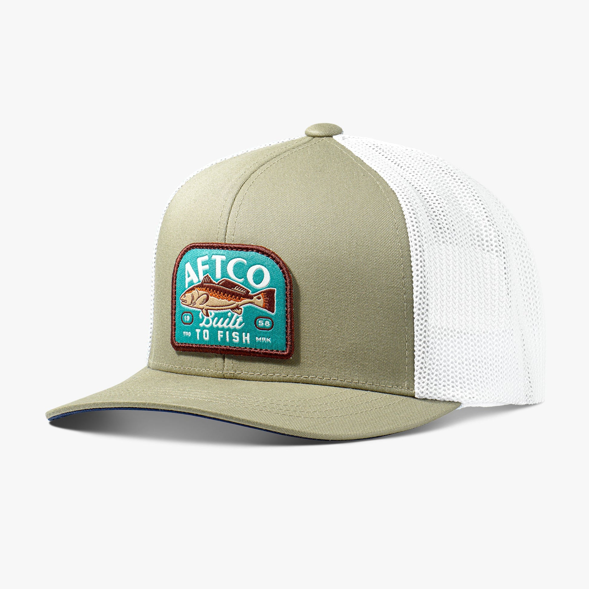 AFTCO Trilogy Fishing Trucker Hat Silver