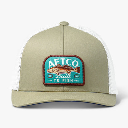 AFTCO Trilogy Fishing Trucker Hat Silver