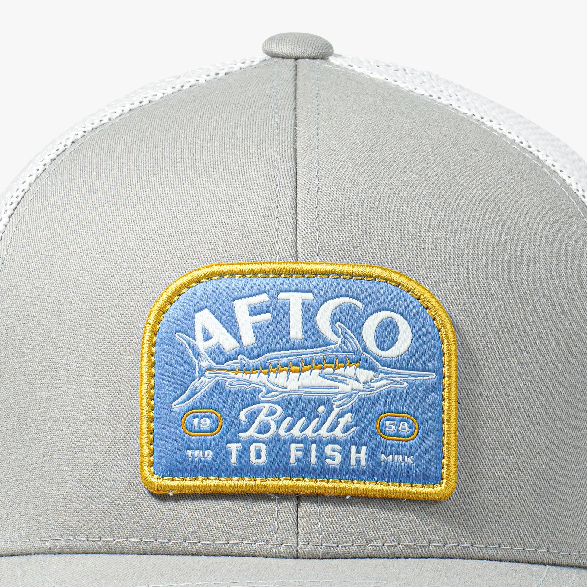 AFTCO Trilogy Fishing Trucker Hat Silver