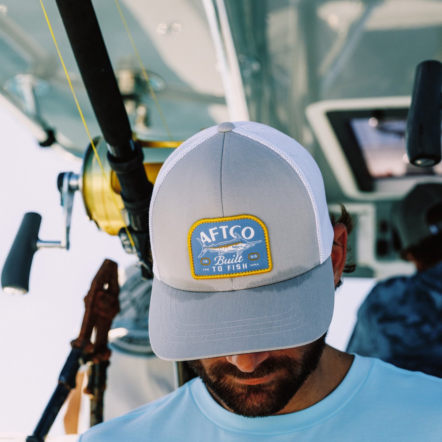 AFTCO Trilogy Fishing Trucker Hat Silver
