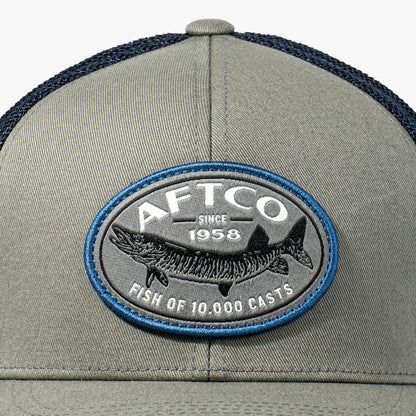 AFTCO Thrasher Fishing Trucker Hat Olive
