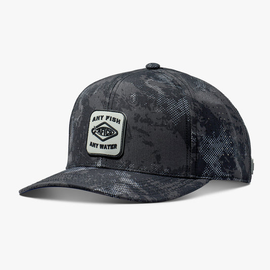 AFTCO Flippin' Tech Fishing Hat Black Storm Camo
