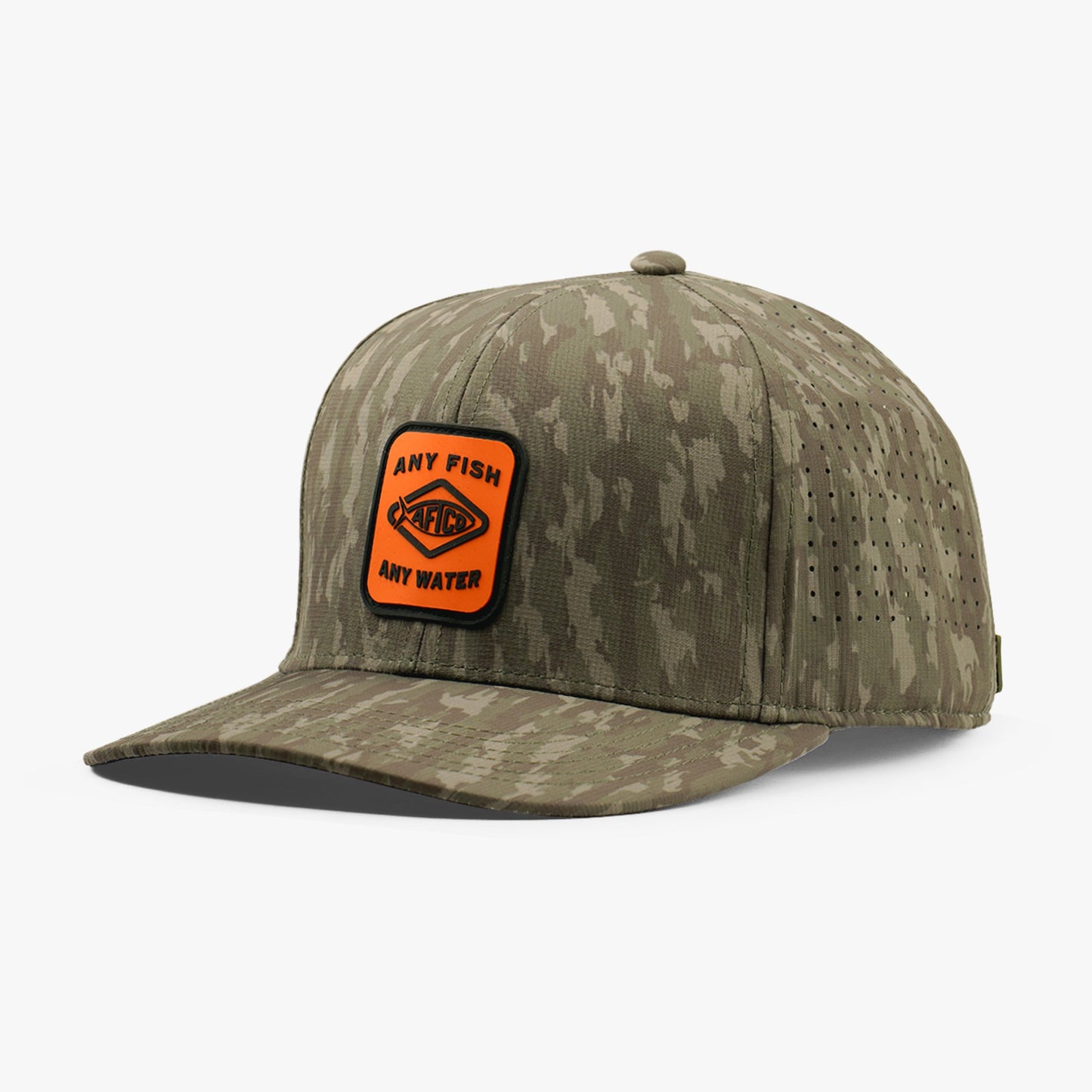 AFTCO Flippin' Tech Fishing Hat Black Storm Camo