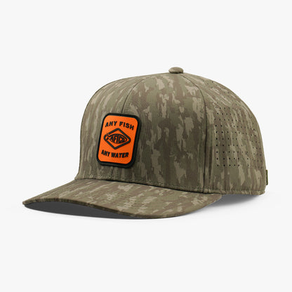 AFTCO Flippin' Tech Fishing Hat Black Storm Camo