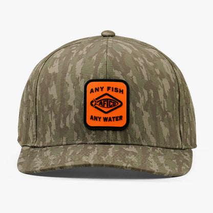 AFTCO Flippin' Tech Fishing Hat Black Storm Camo