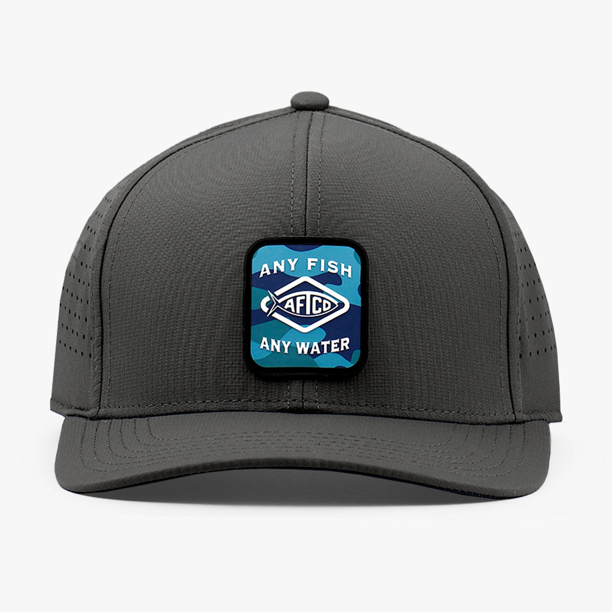 AFTCO Flippin' Tech Fishing Hat Black Storm Camo