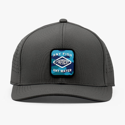 AFTCO Flippin' Tech Fishing Hat Black Storm Camo