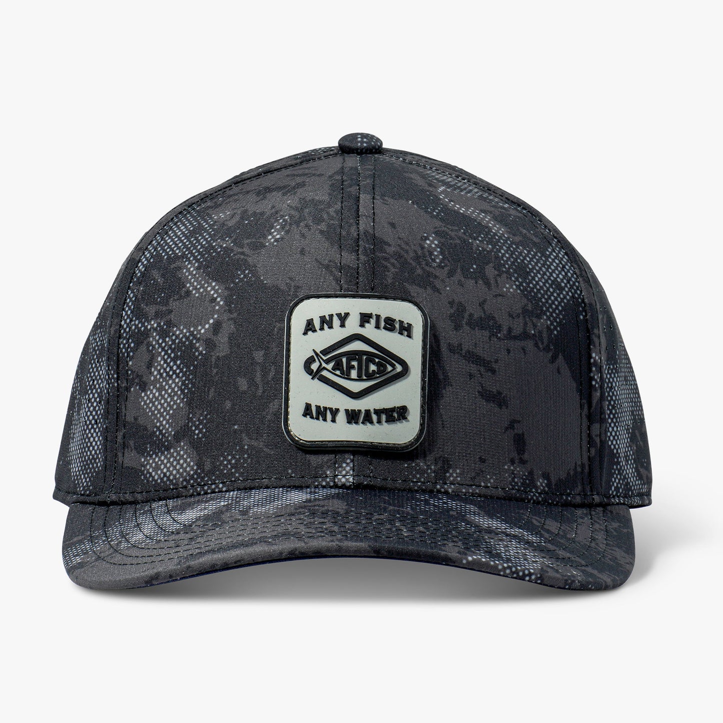 AFTCO Flippin' Tech Fishing Hat Black Storm Camo