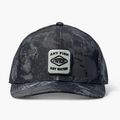 AFTCO Flippin' Tech Fishing Hat Black Storm Camo