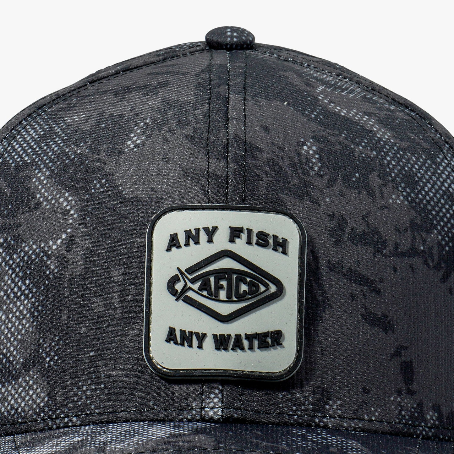 AFTCO Flippin' Tech Fishing Hat Black Storm Camo
