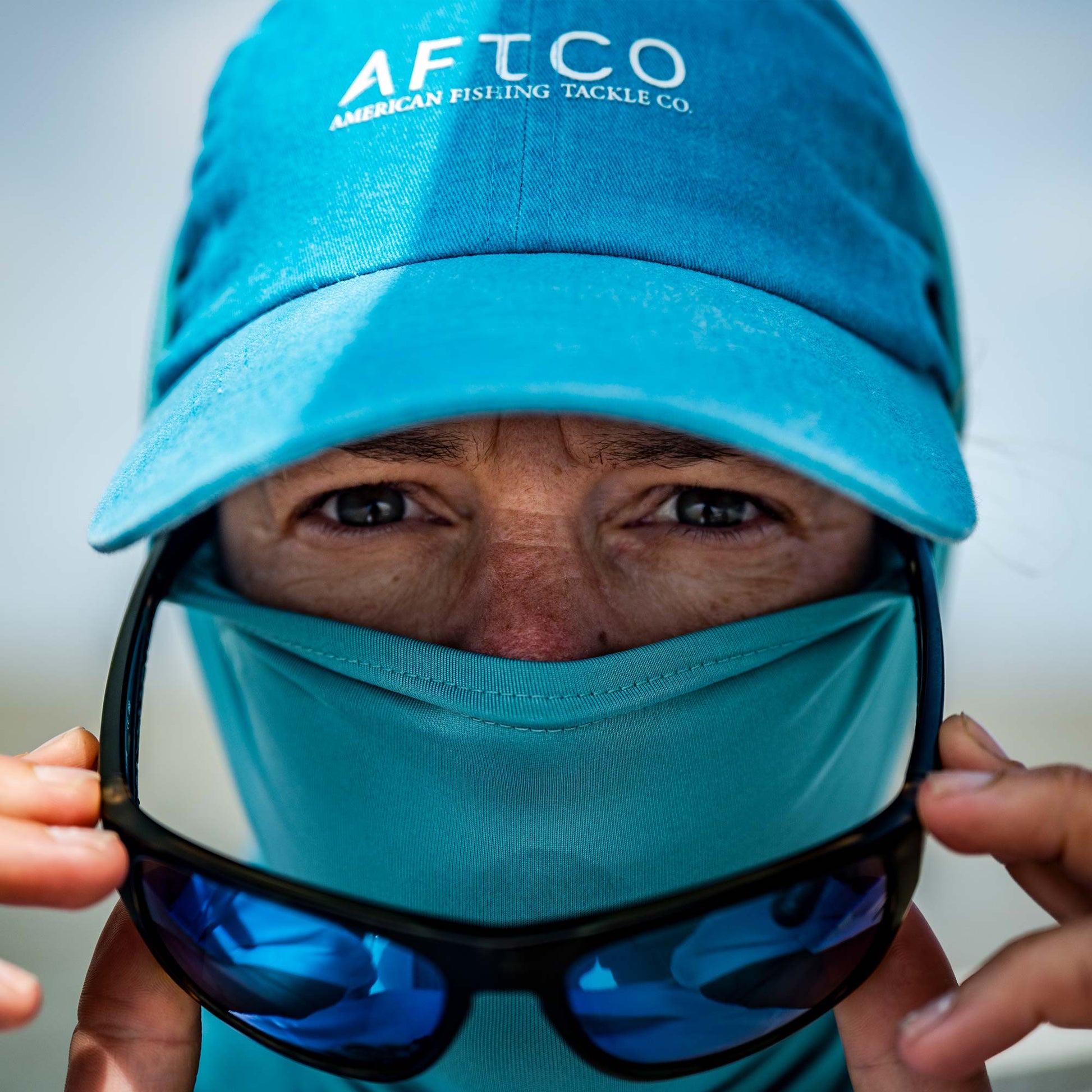 AFTCO Air-O Mesh Fishing Sun Mask Vapor Heather
