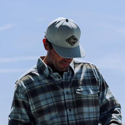 AFTCO West Coast Fishing Tech Hat Silver