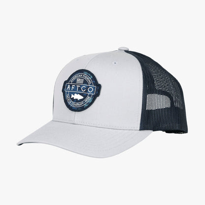 AFTCO Bass Patch Trucker Hat Green Camo