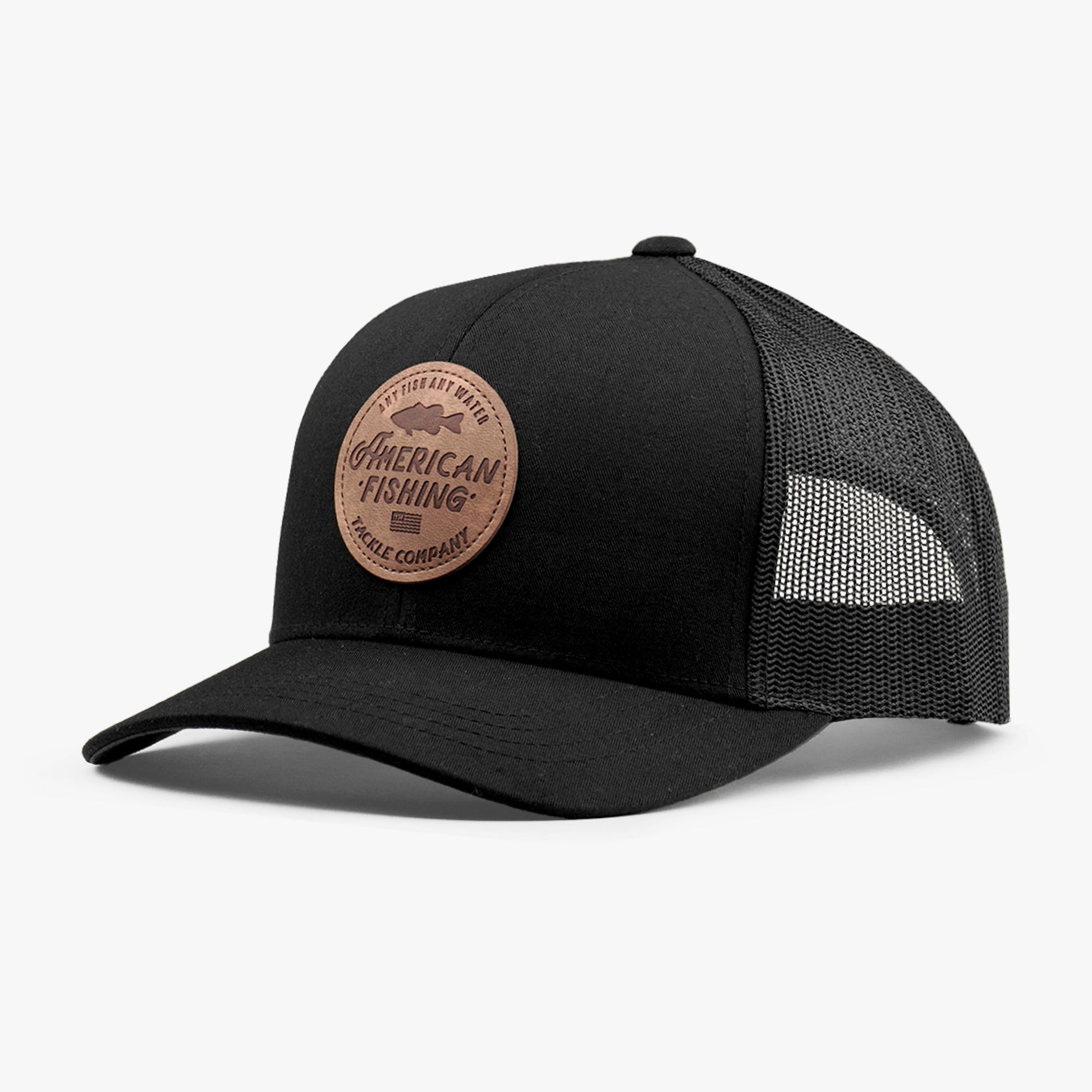 AFTCO Lemonade Leather Trucker Hat Olive
