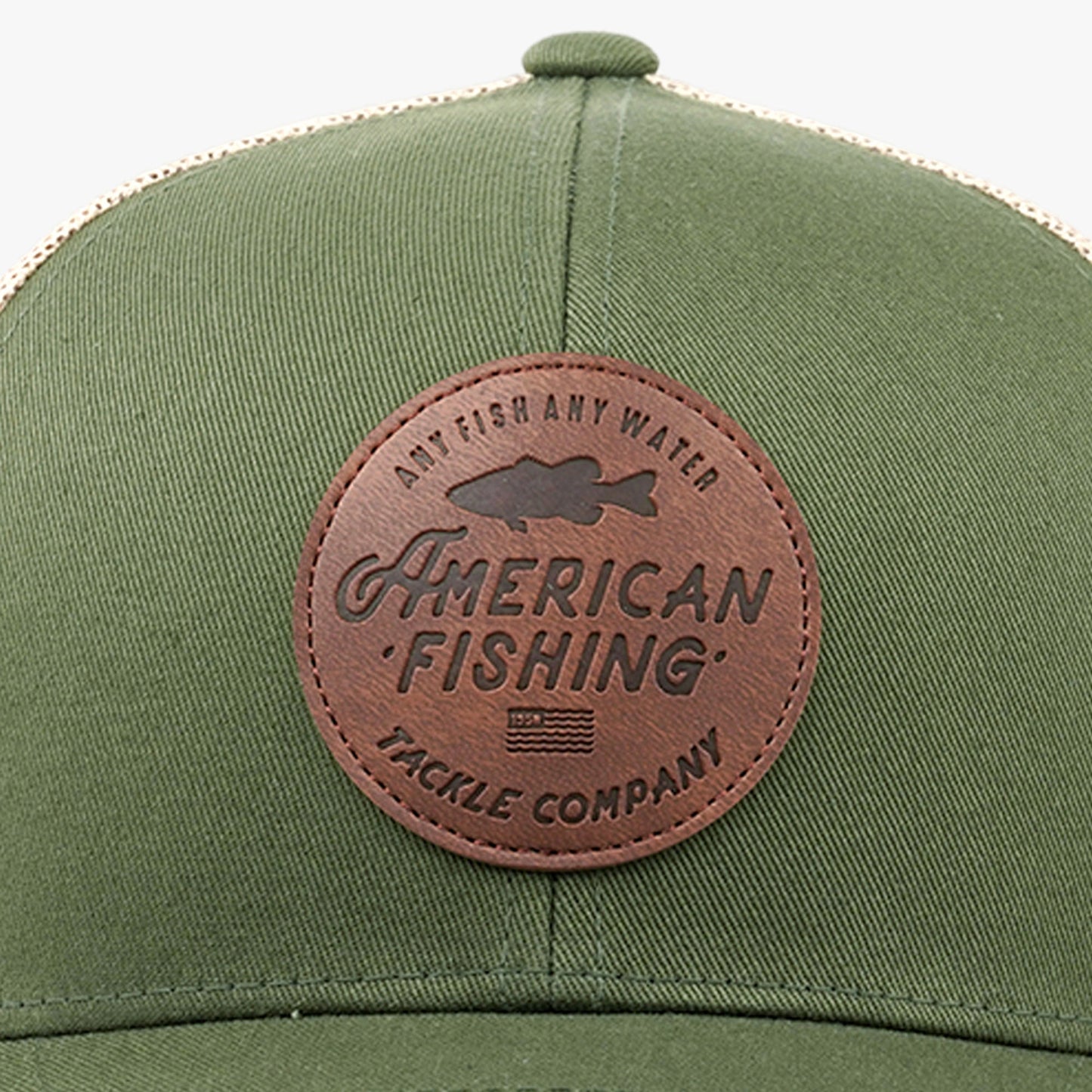 AFTCO Lemonade Leather Trucker Hat Olive