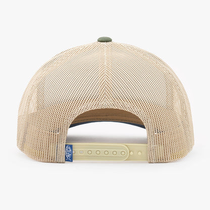 AFTCO Lemonade Leather Trucker Hat Olive