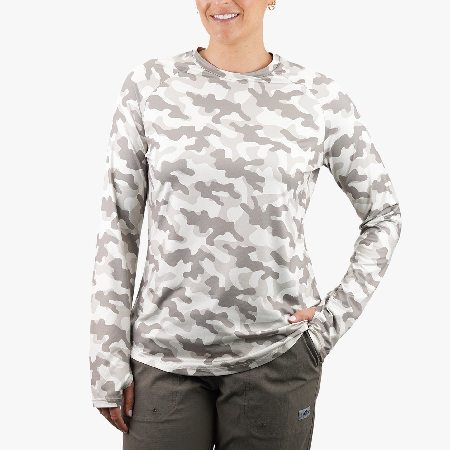 AFTCO Women's Tactical Camo LS Performance Shirt Bone OG Camo