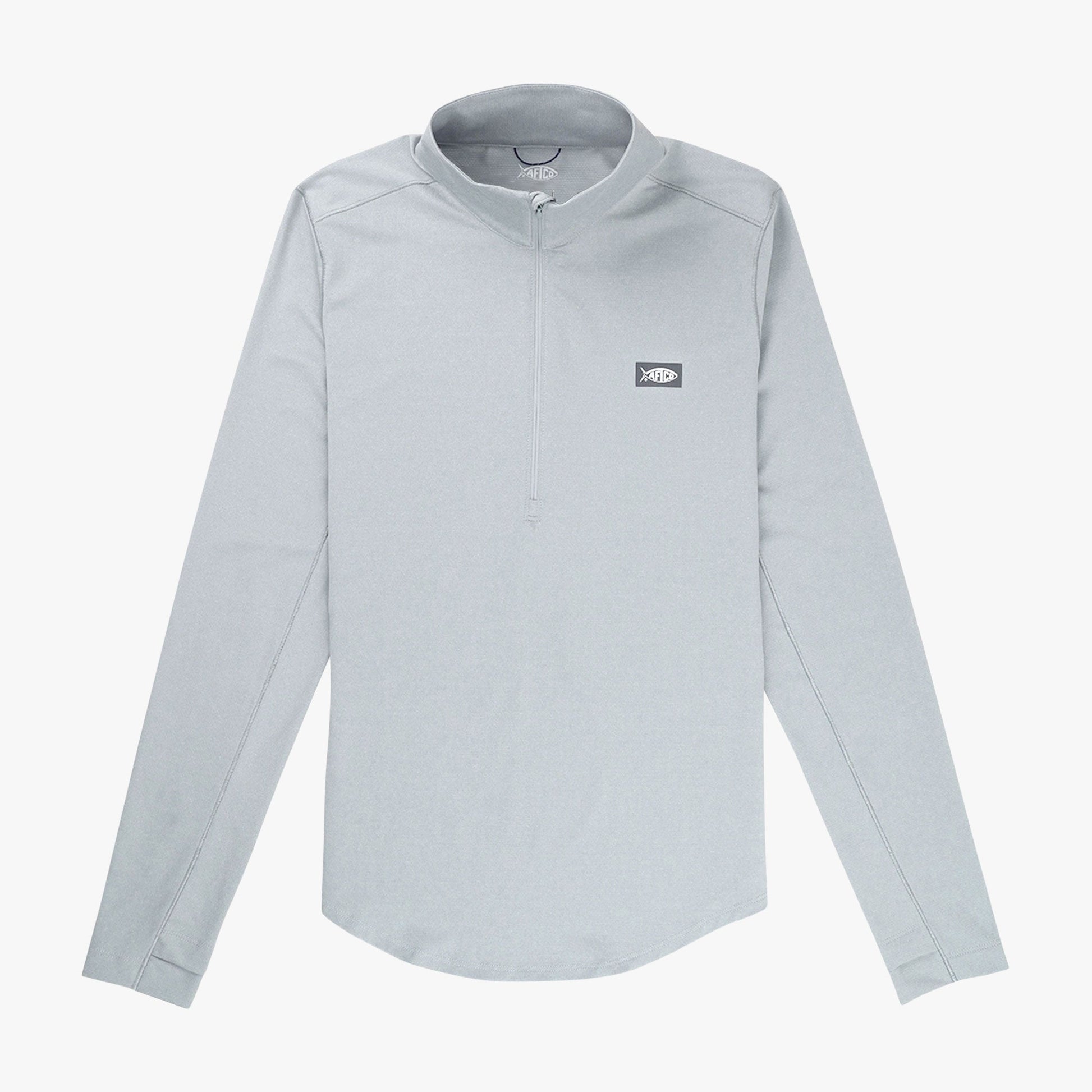 AFTCO Women's Mojeaux 1/4 Zip Performance Shirt Harbor Gray Heather