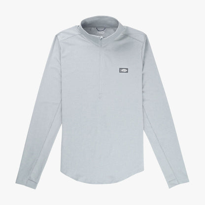 AFTCO Women's Mojeaux 1/4 Zip Performance Shirt Harbor Gray Heather