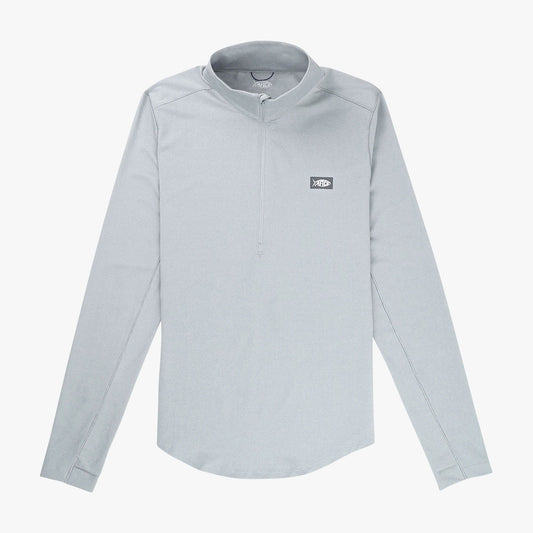 AFTCO Women's Mojeaux 1/4 Zip Performance Shirt Harbor Gray Heather