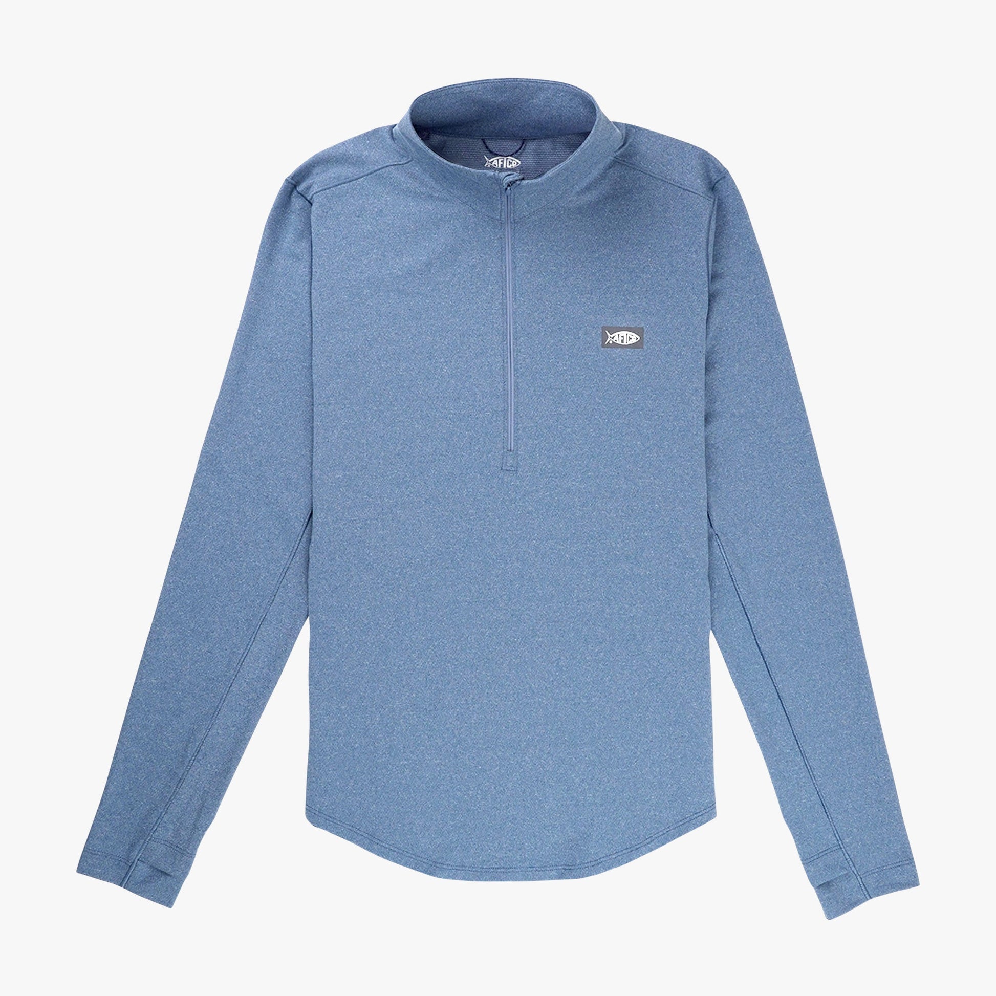 AFTCO Women's Mojeaux 1/4 Zip Performance Shirt Harbor Gray Heather