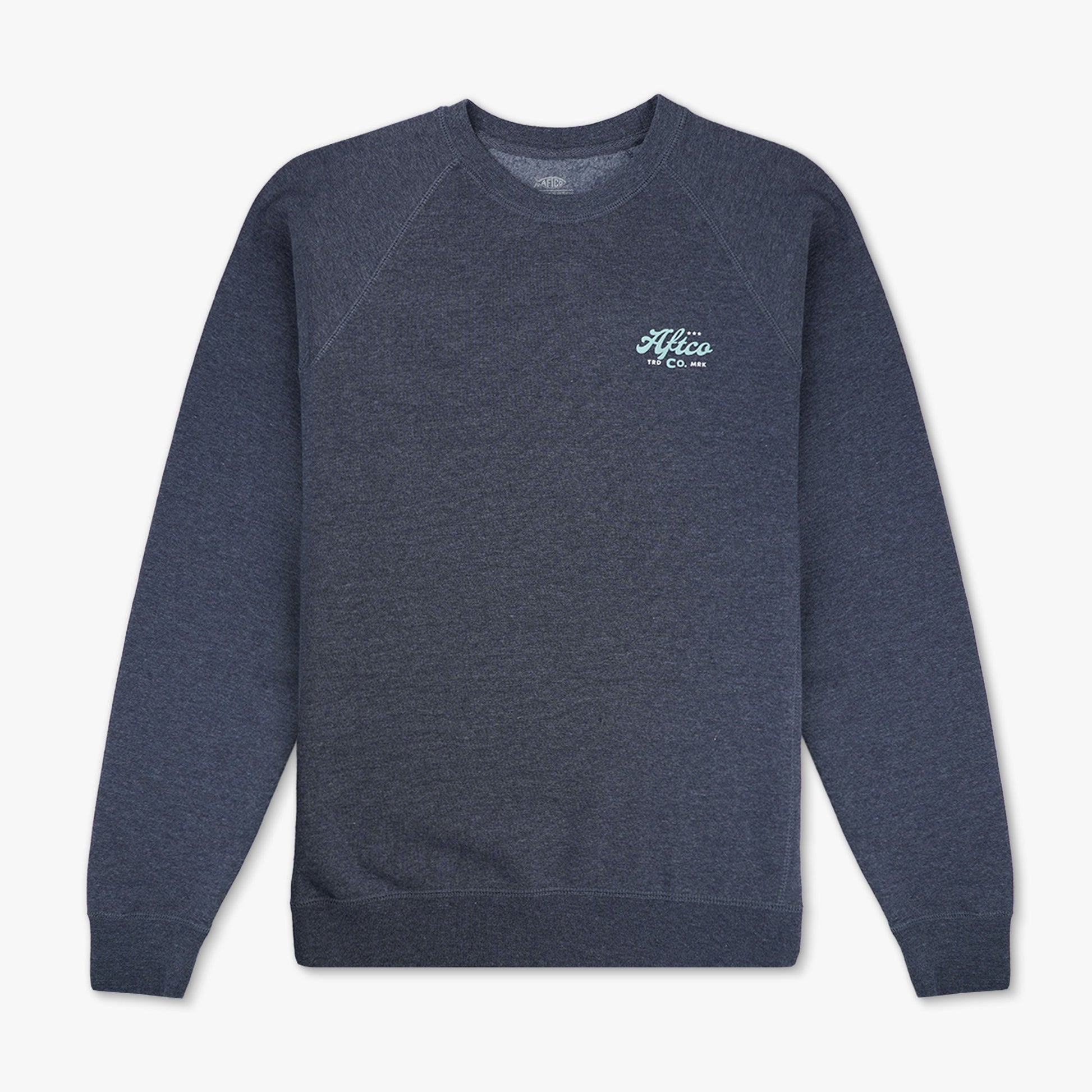 AFTCO Women's Wordmark Crew Navy Heather