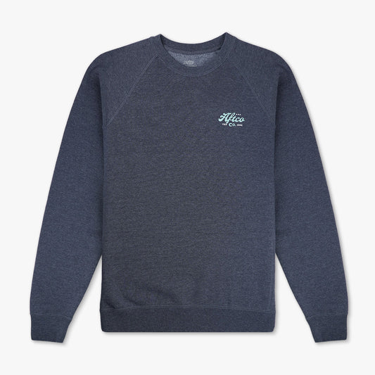 AFTCO Women's Wordmark Crew Navy Heather