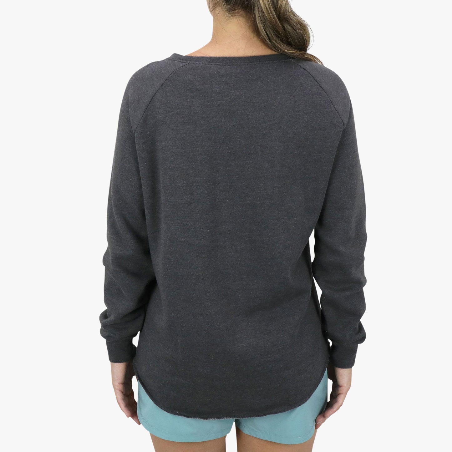 AFTCO Women's Whiskey Crewneck Fleece Light Blue