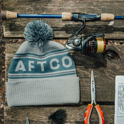 AFTCO Women's OG Pom Beanie Light Gray