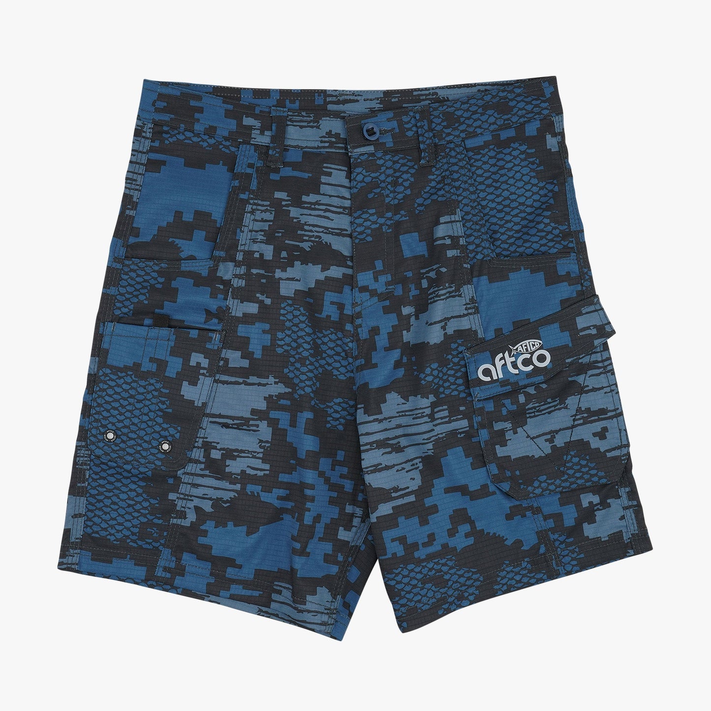 AFTCO Youth Tactical Shorts Navy Digi Camo