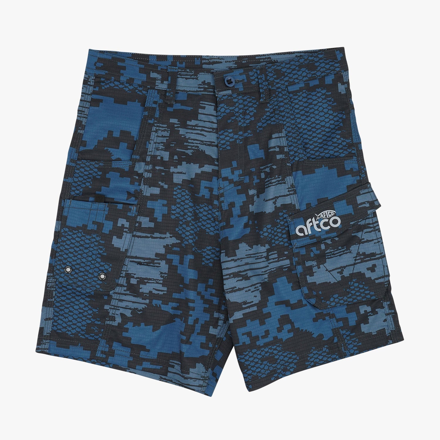 AFTCO Youth Tactical Shorts Navy Digi Camo