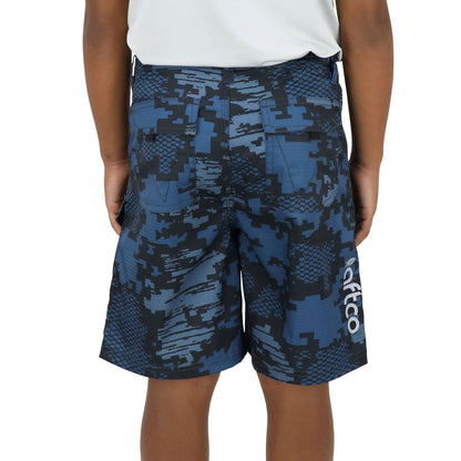 AFTCO Youth Tactical Shorts Navy Digi Camo