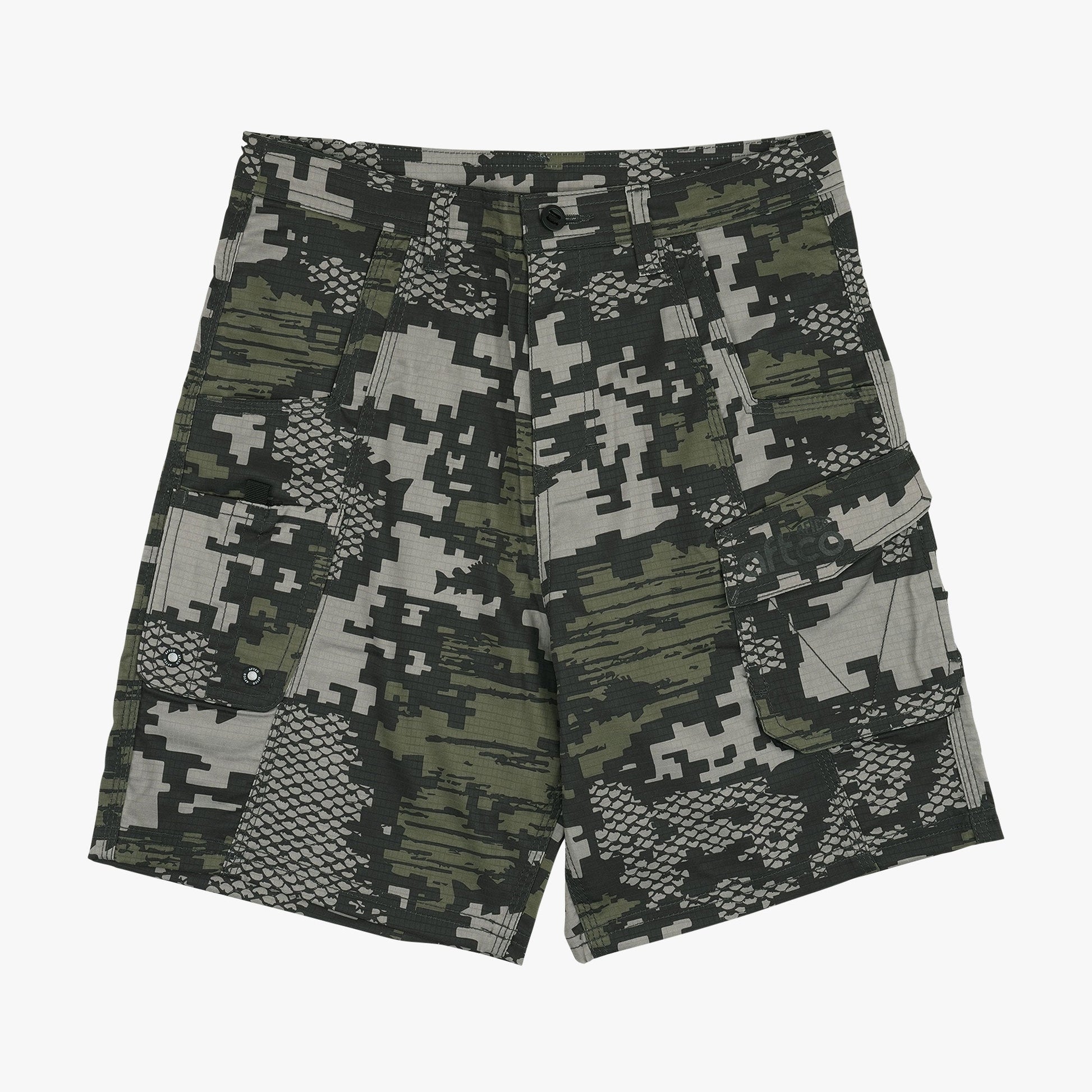 AFTCO Youth Tactical Shorts Navy Digi Camo