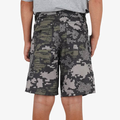 AFTCO Youth Tactical Shorts Navy Digi Camo