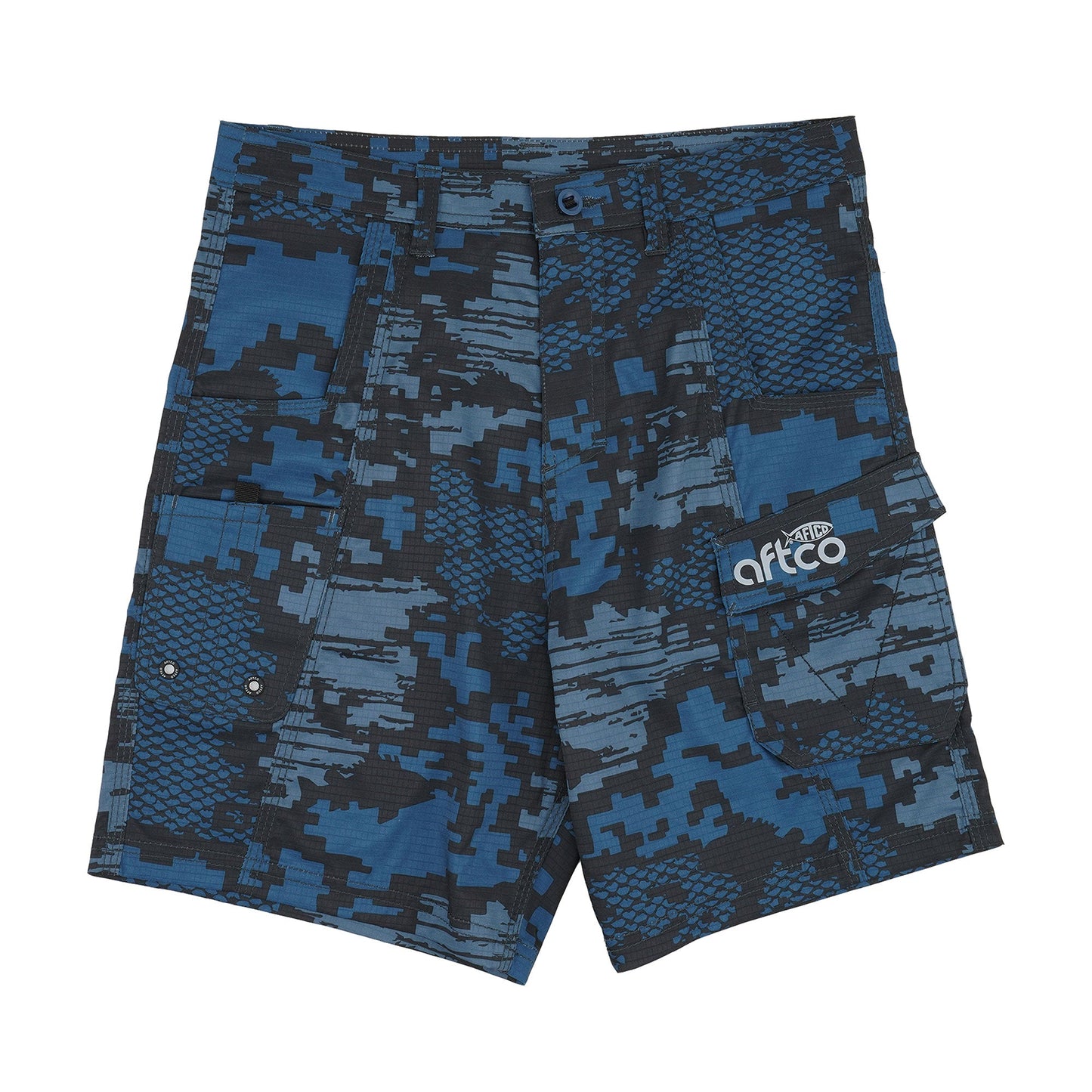 AFTCO Youth Tactical Shorts Navy Digi Camo