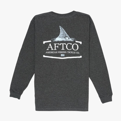 AFTCO Youth Tall Tail LS T-Shirt Charcoal Heather