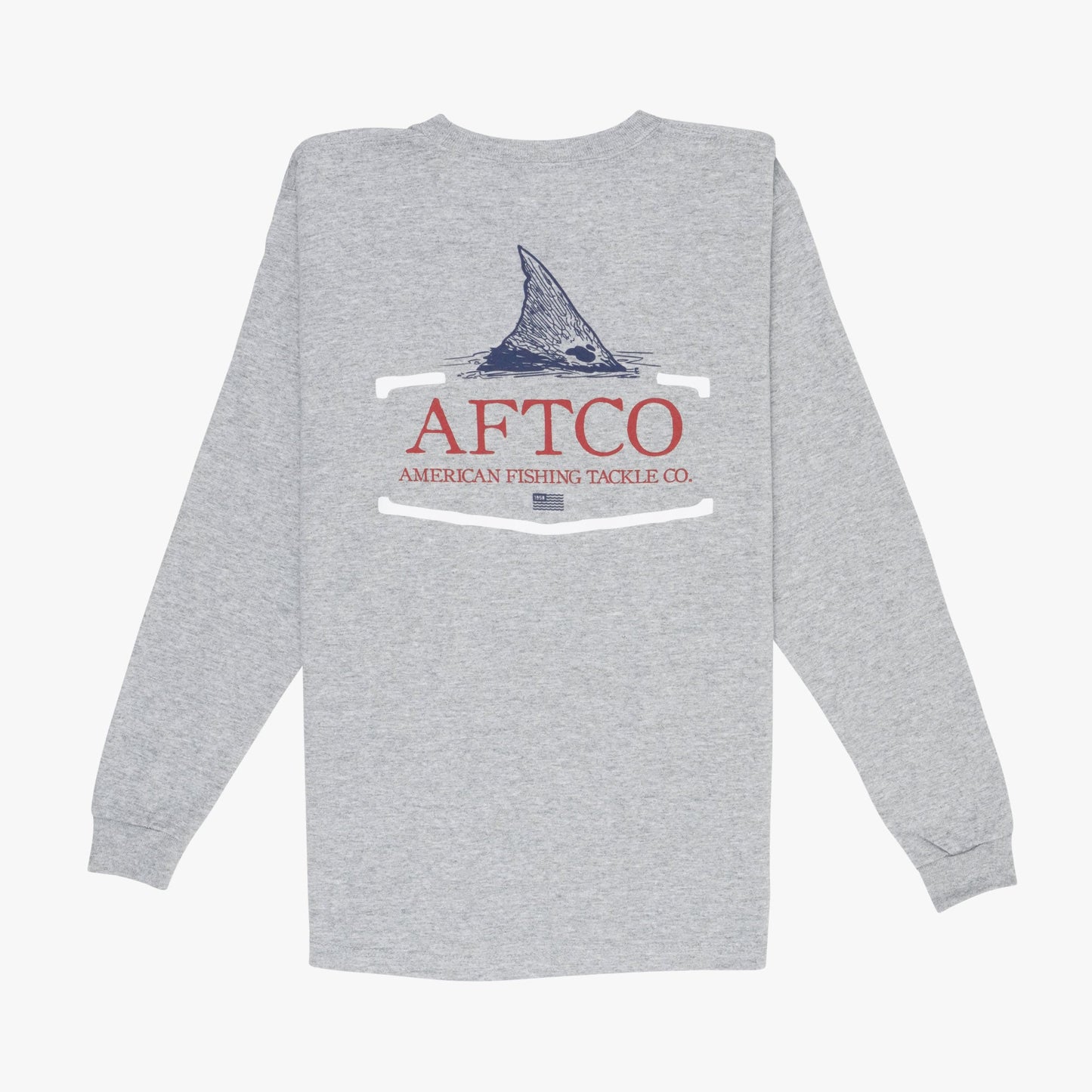 AFTCO Youth Tall Tail LS T-Shirt Charcoal Heather