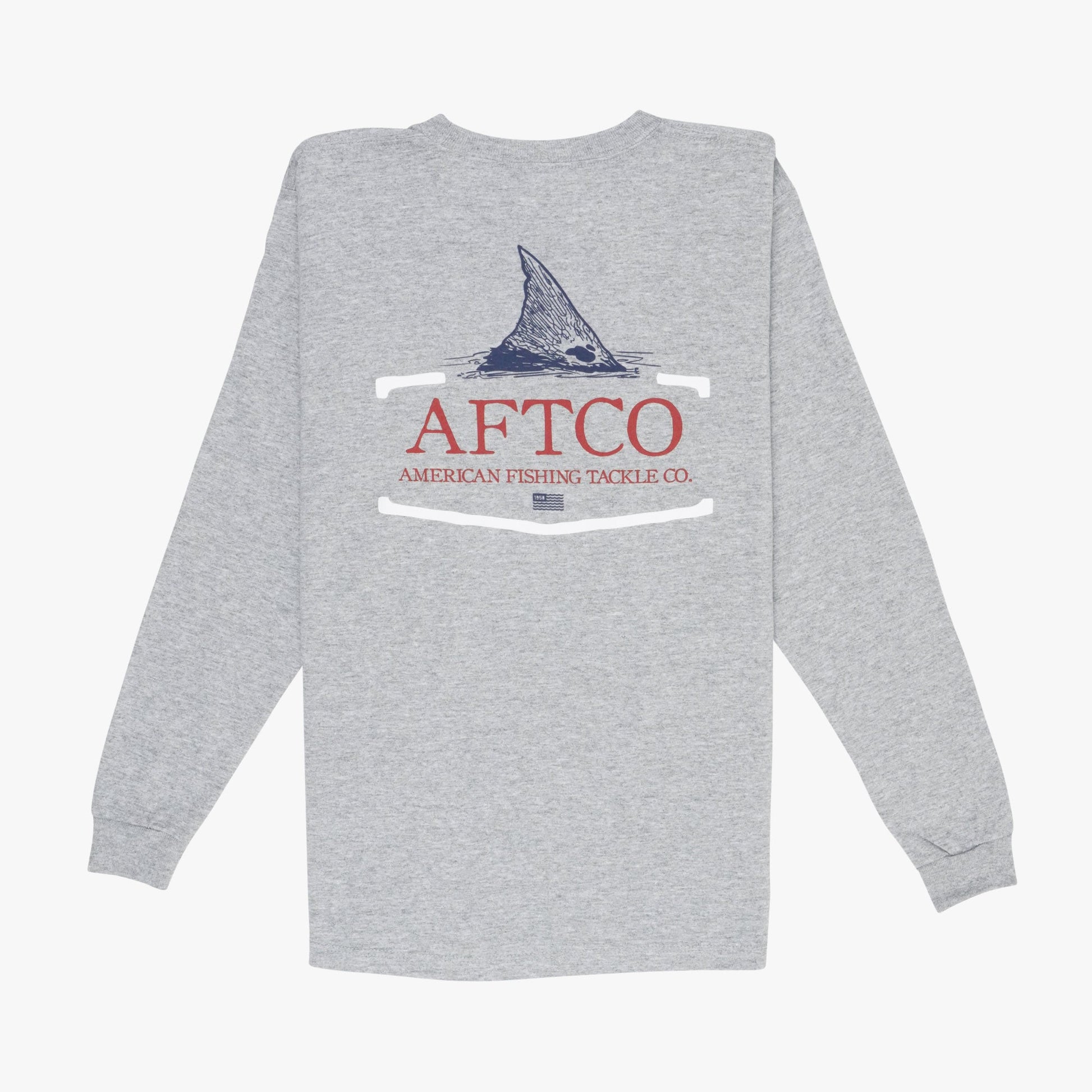 AFTCO Youth Tall Tail LS T-Shirt Charcoal Heather