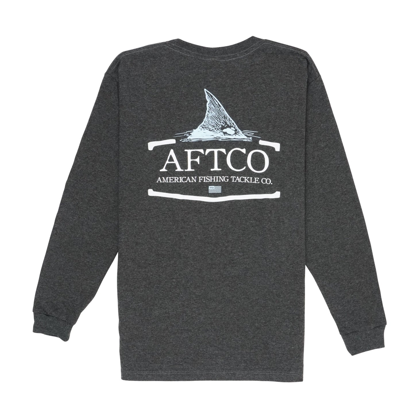 AFTCO Youth Tall Tail LS T-Shirt Charcoal Heather