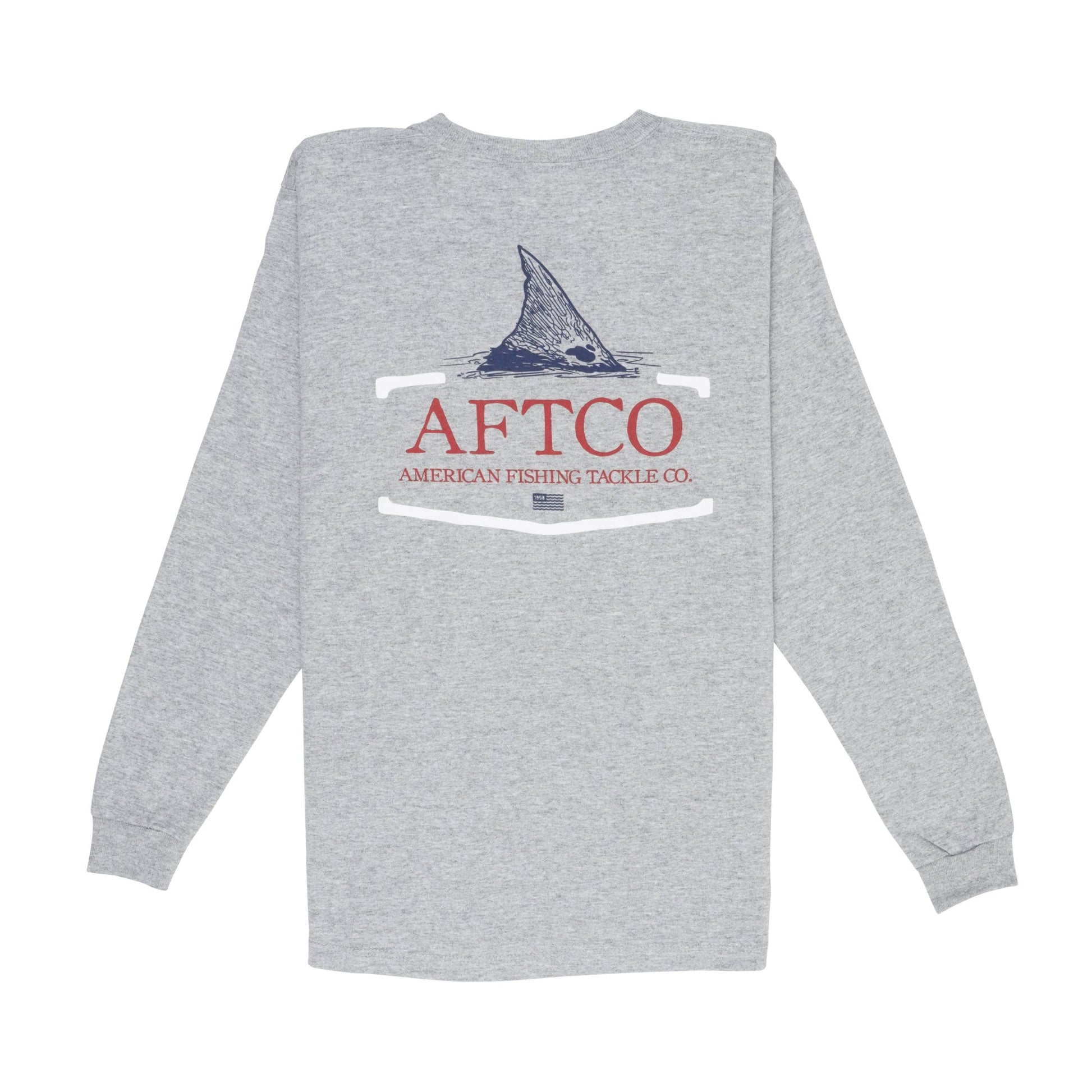 AFTCO Youth Tall Tail LS T-Shirt Charcoal Heather