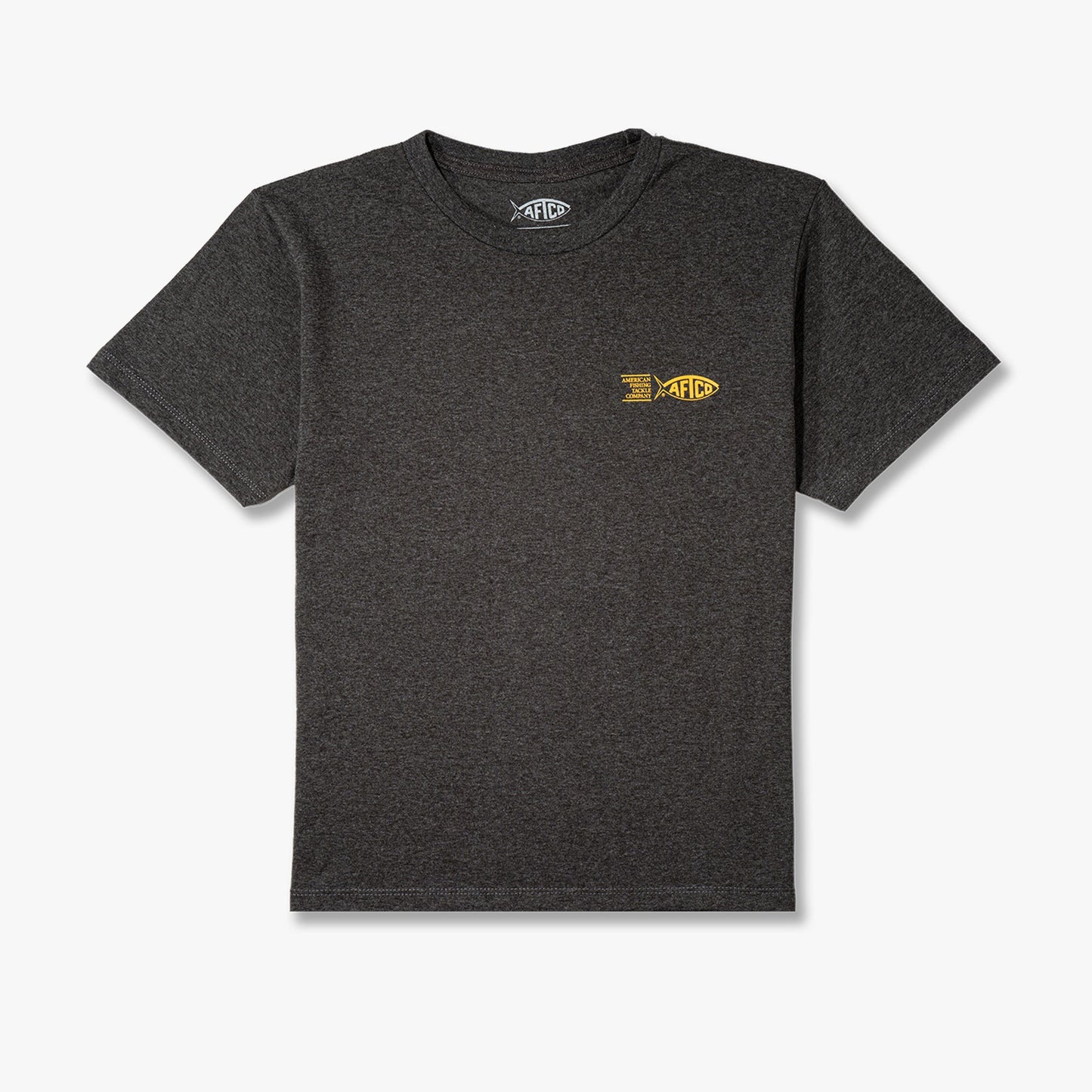 AFTCO Youth Spicy Tuna Roll Short Sleeve T-Shirt Charcoal Heather