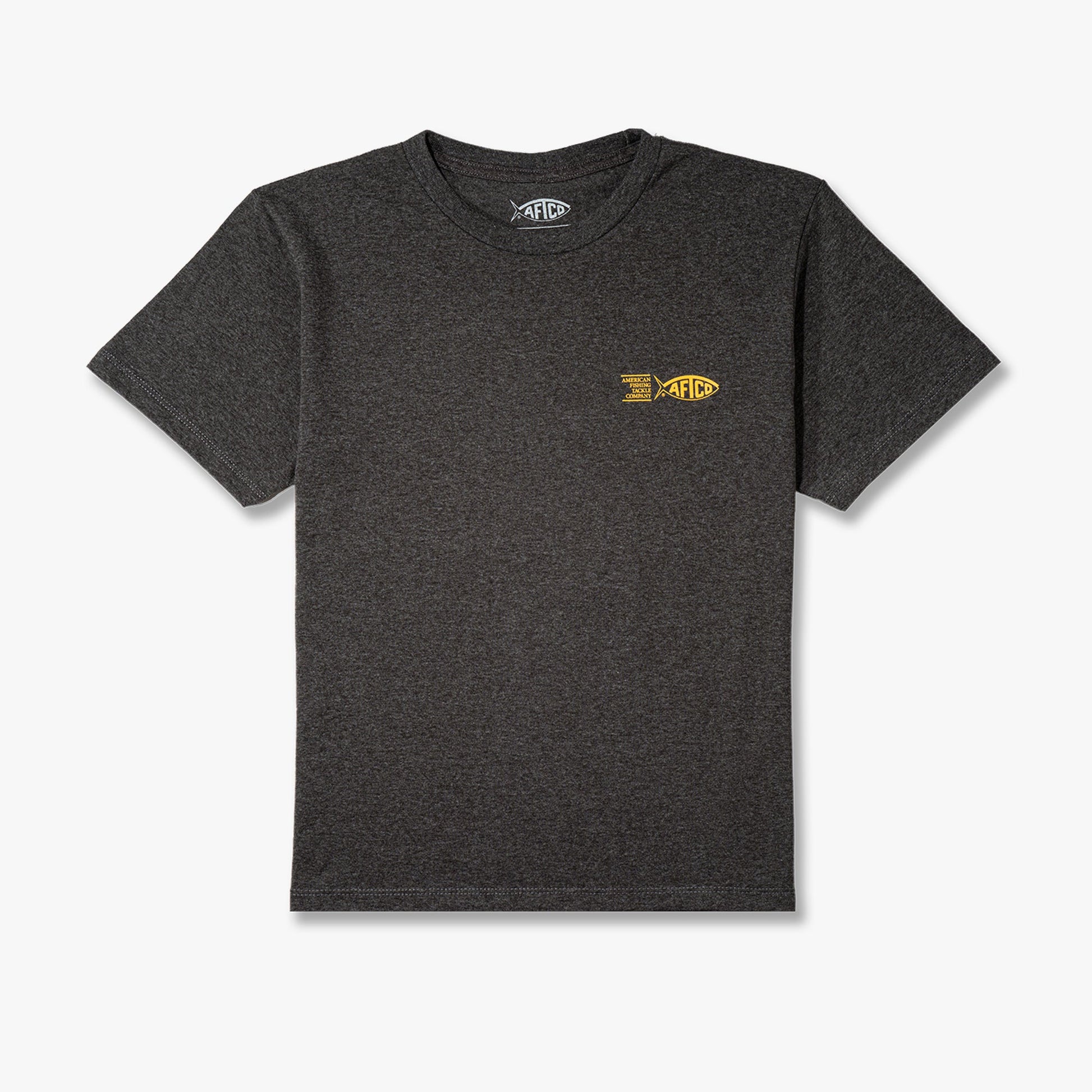 AFTCO Youth Spicy Tuna Roll Short Sleeve T-Shirt Charcoal Heather