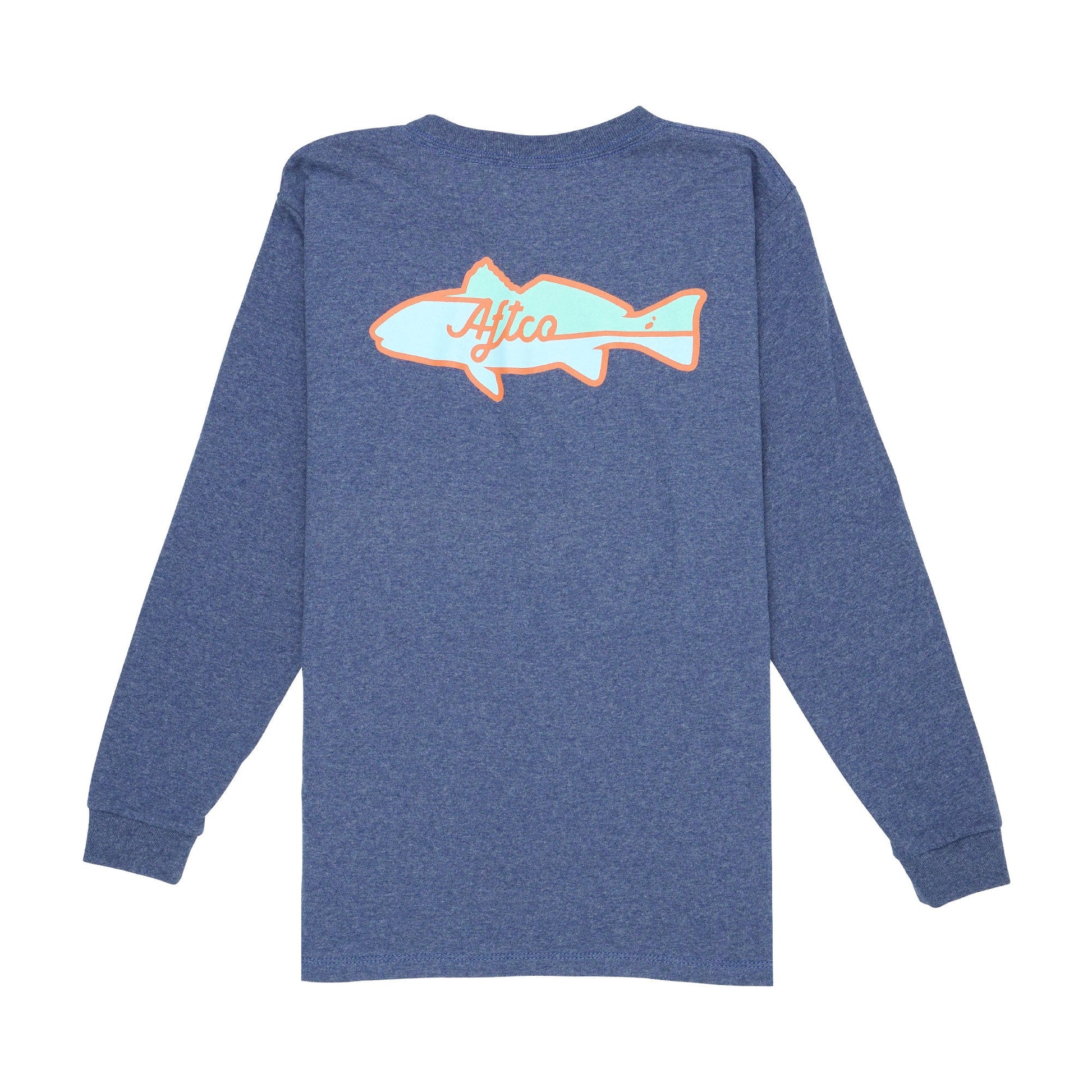 AFTCO Youth Red Hot LS T-Shirt Navy Heather