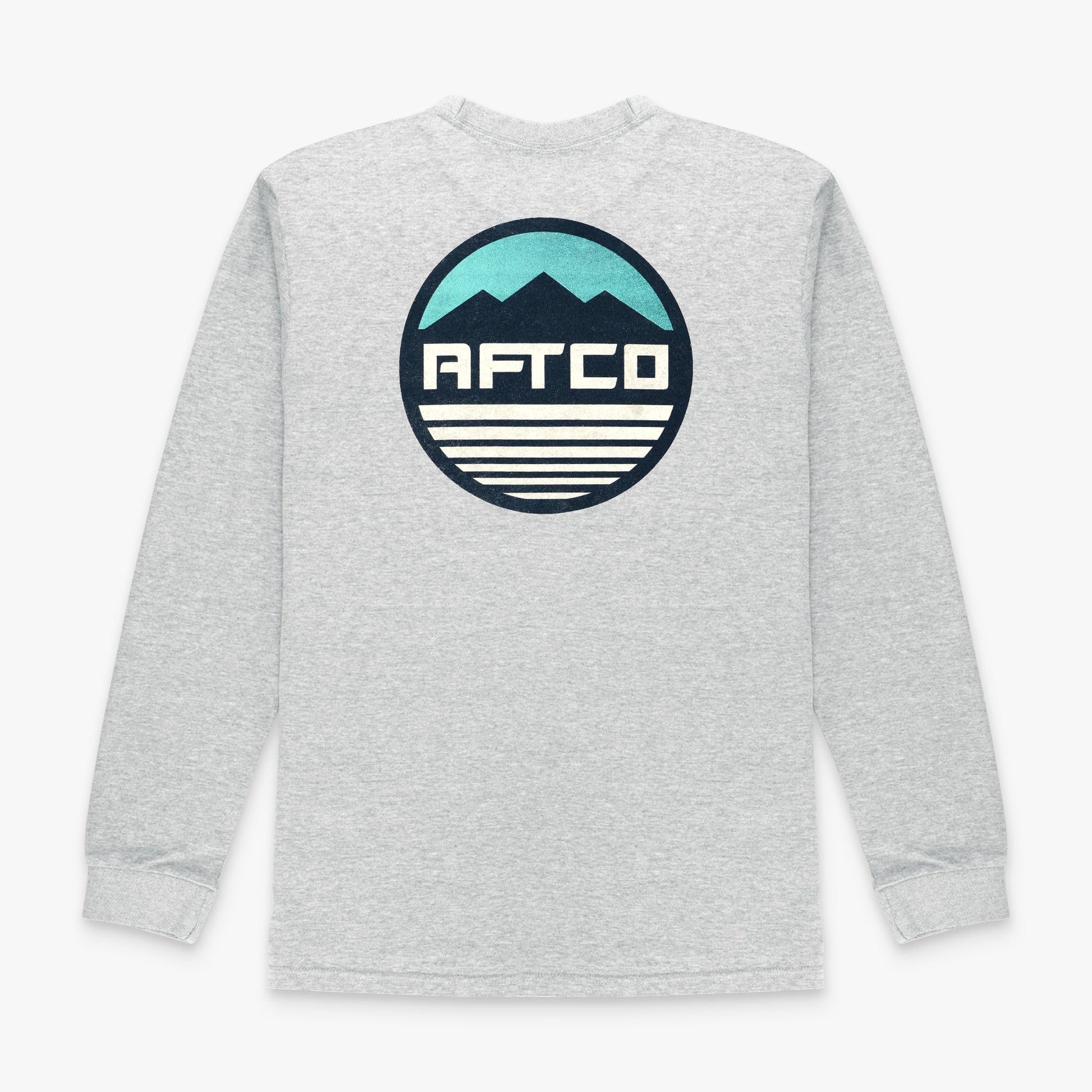 AFTCO Youth Peaks LS Fishing T-Shirt For Kids Athletic Heather